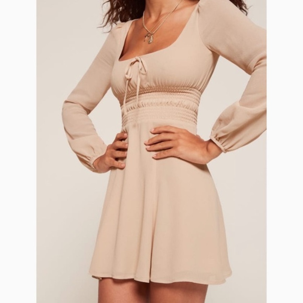 Reformation Wilder Dress in Champagne